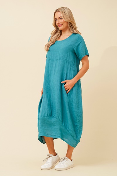 VAL LINEN MIDI DRESS