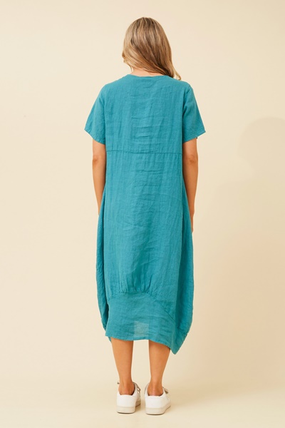 VAL LINEN MIDI DRESS