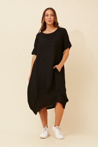 VALLA LINEN DRESS