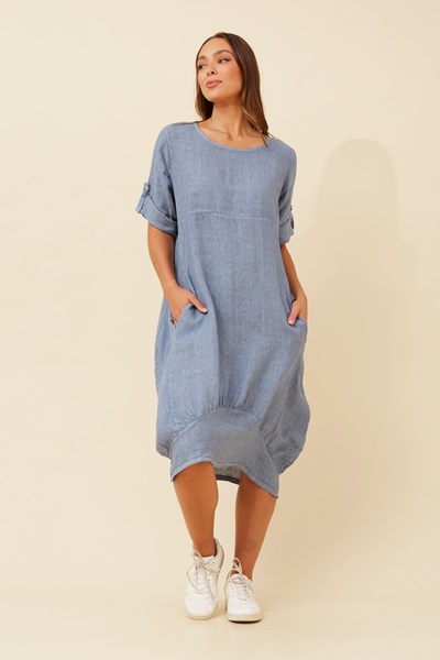 VALLA LINEN DRESS