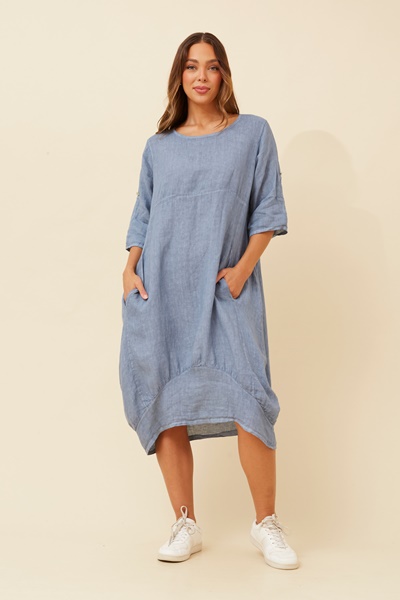 VALLA LINEN DRESS