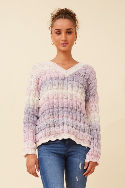 VANCE BUBBLE KNIT PULLOVER