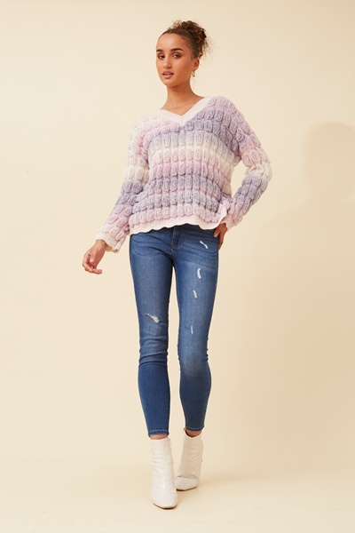 VANCE BUBBLE KNIT PULLOVER
