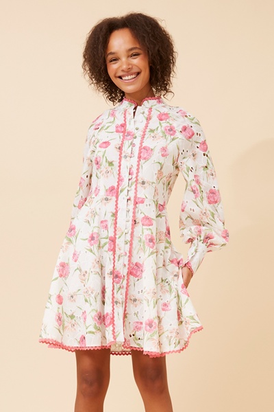 VANIKA RIC RAC FLORAL DRESS