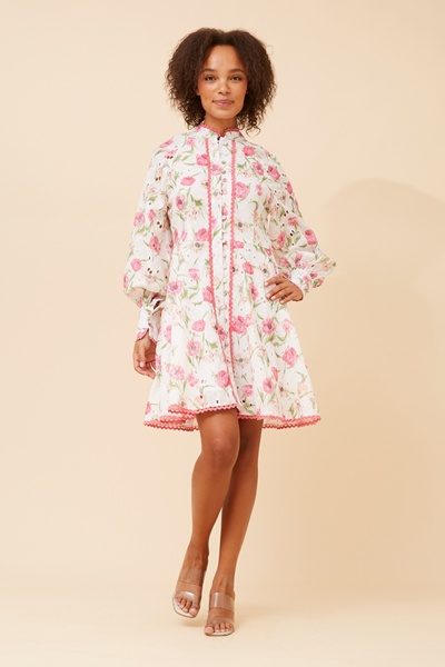 VANIKA RIC RAC FLORAL DRESS
