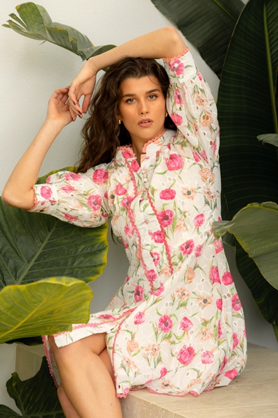 VANIKA RIC RAC FLORAL DRESS