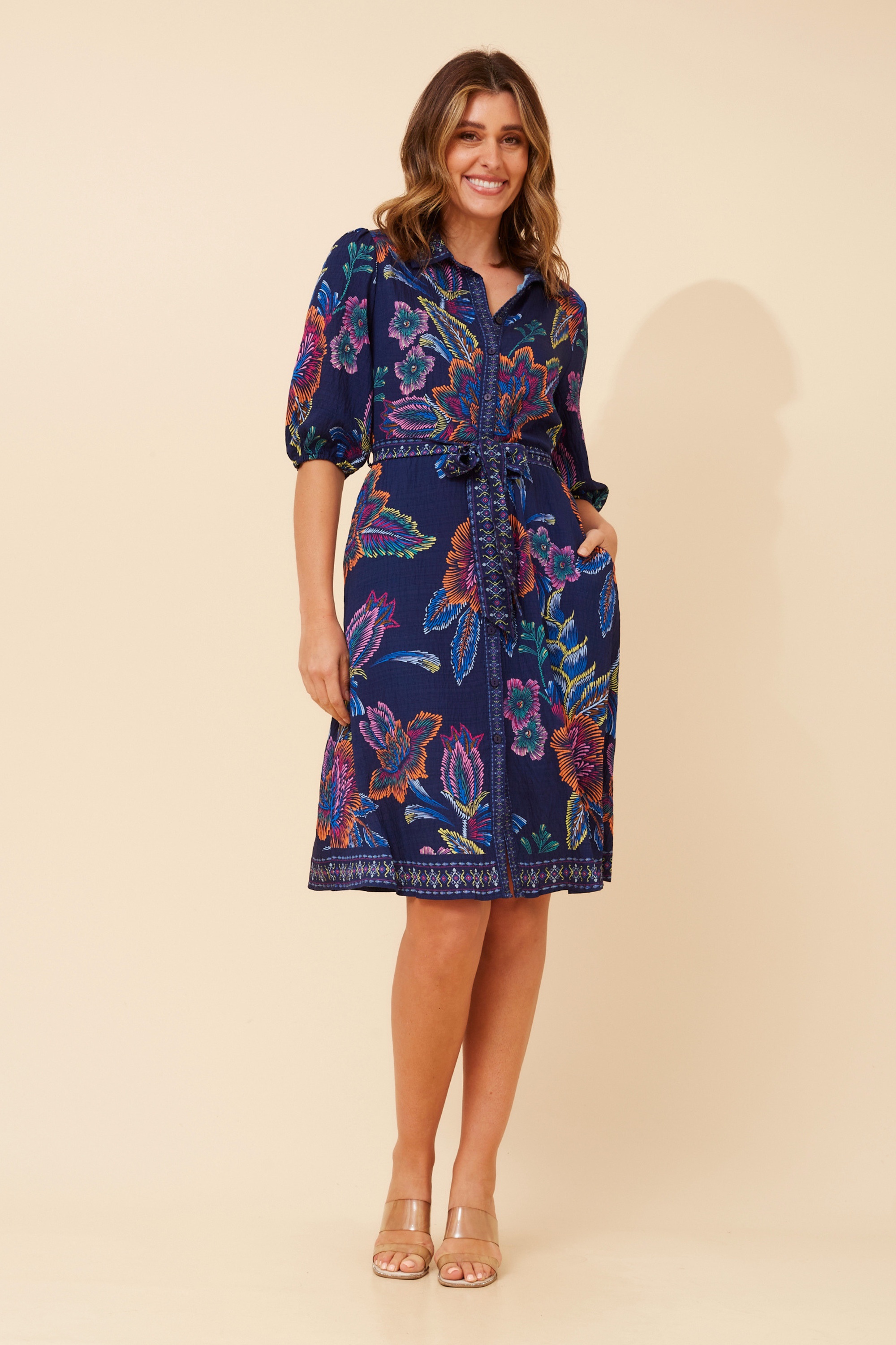 VARGO FLORAL SHIRT DRESS