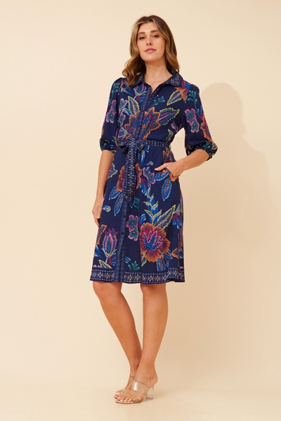 VARGO FLORAL SHIRT DRESS