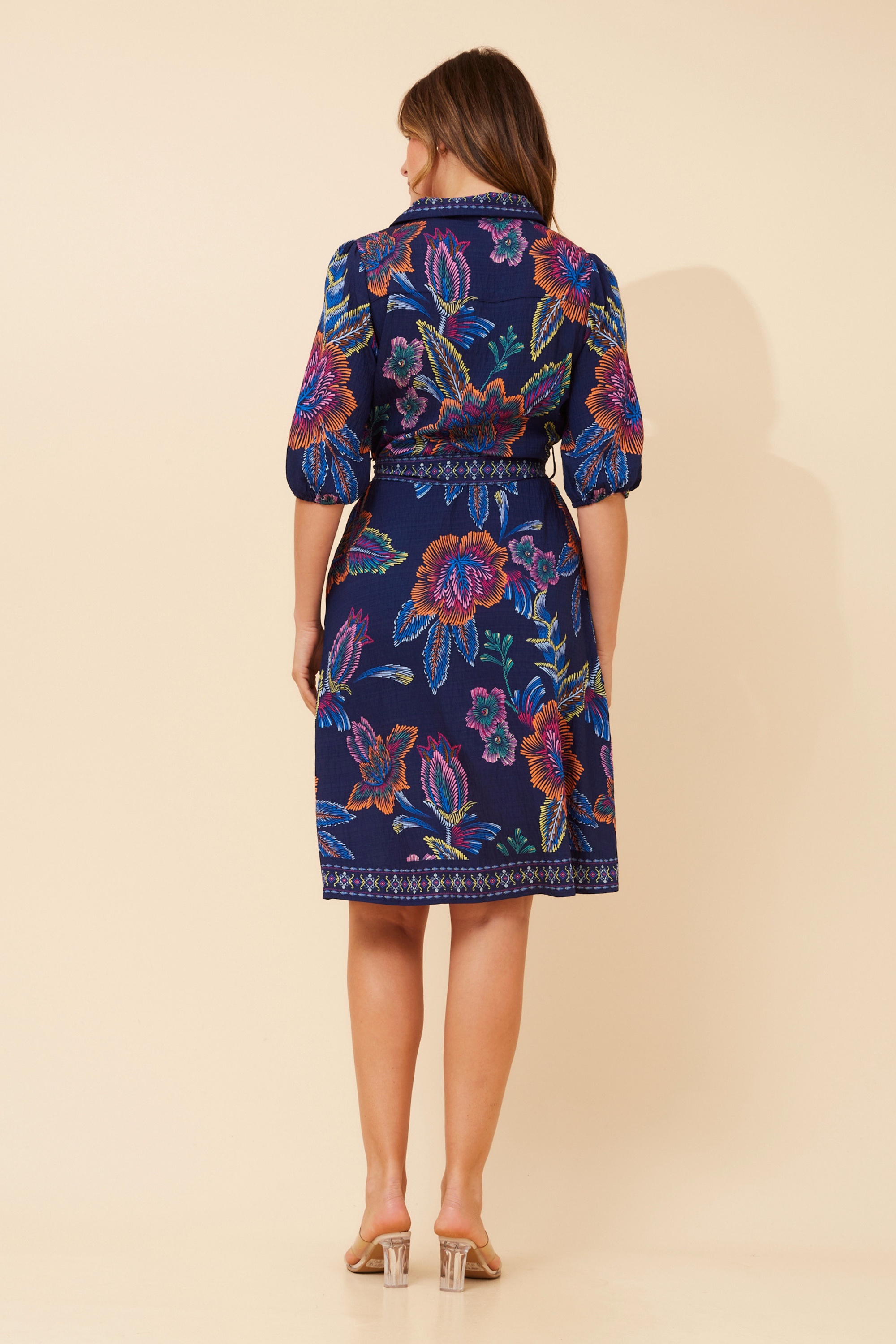 VARGO FLORAL SHIRT DRESS