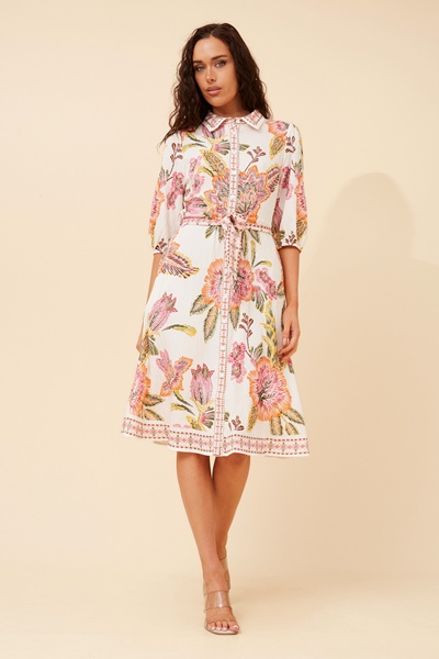 VARGO FLORAL SHIRT DRESS