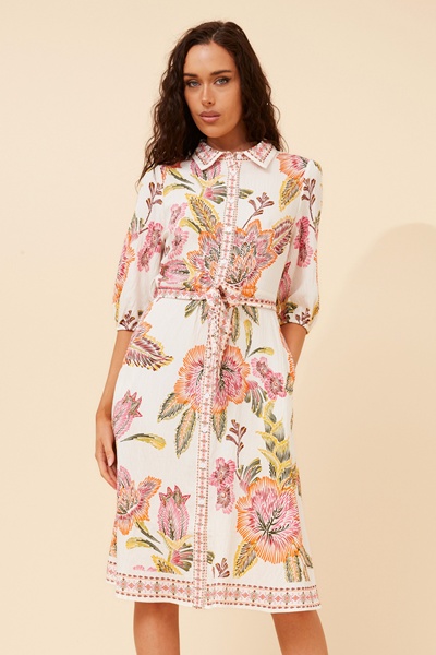 VARGO FLORAL SHIRT DRESS