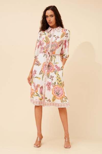 VARGO FLORAL SHIRT DRESS