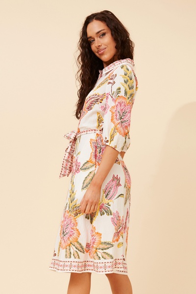 VARGO FLORAL SHIRT DRESS