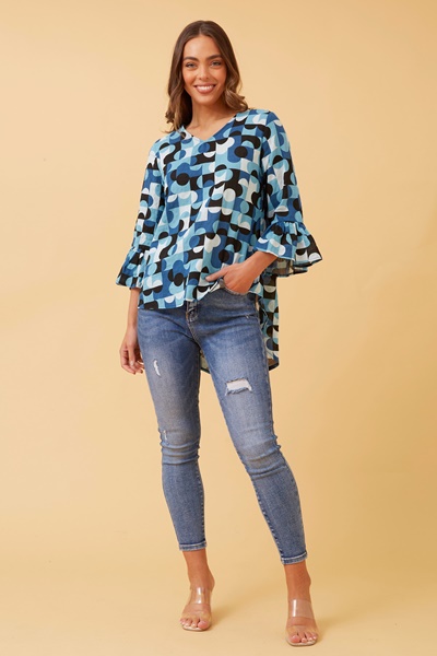 VASCO FLUTE SLEEVE BLOUSE