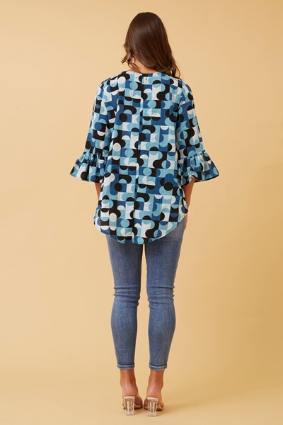 VASCO FLUTE SLEEVE BLOUSE