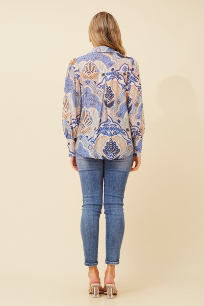 VELLE ABSTRACT PRINT SHIRT