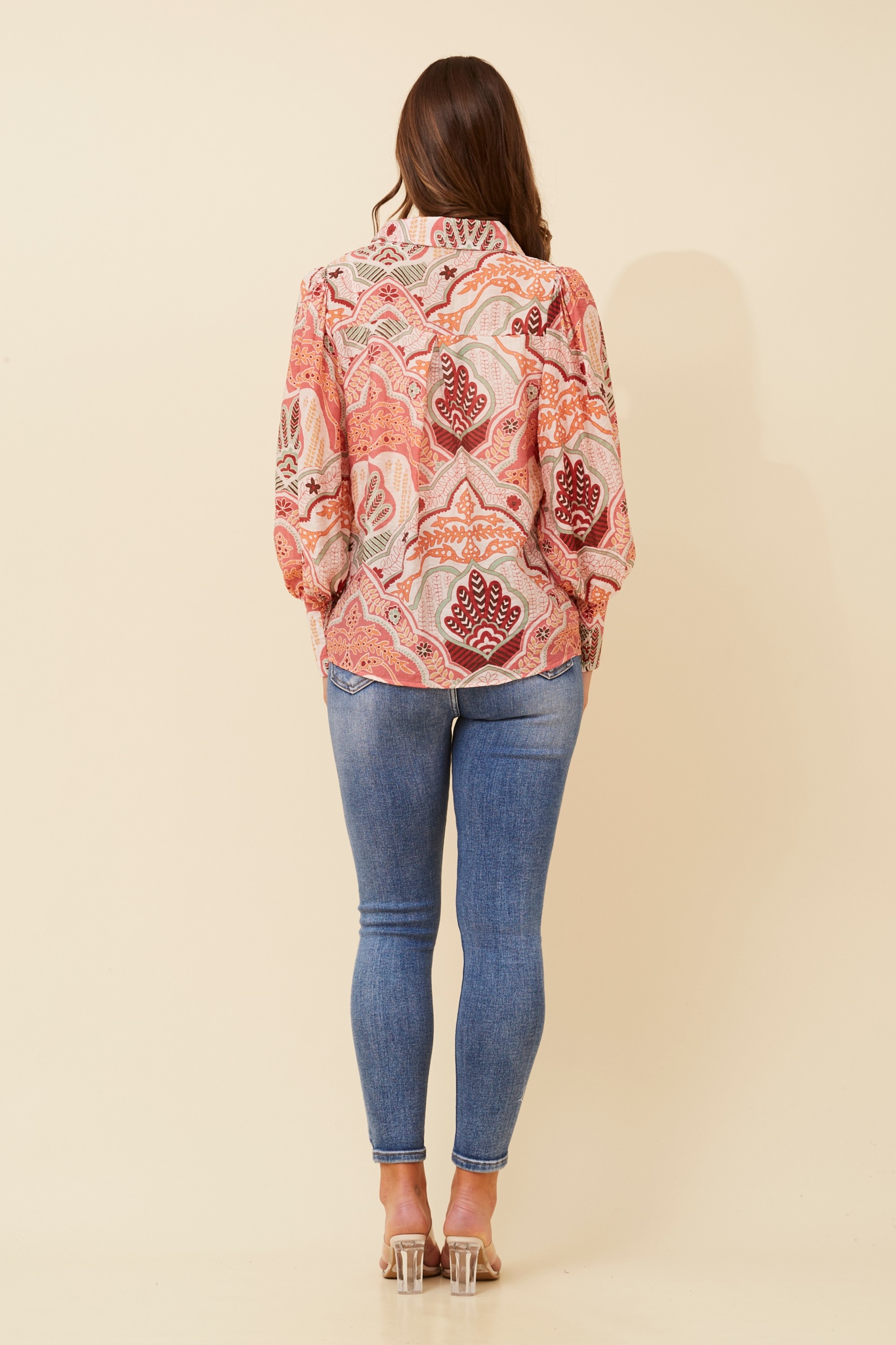 VELLE ABSTRACT PRINT SHIRT