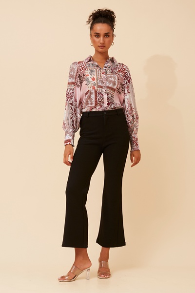 VELLE ABSTRACT PRINT SHIRT