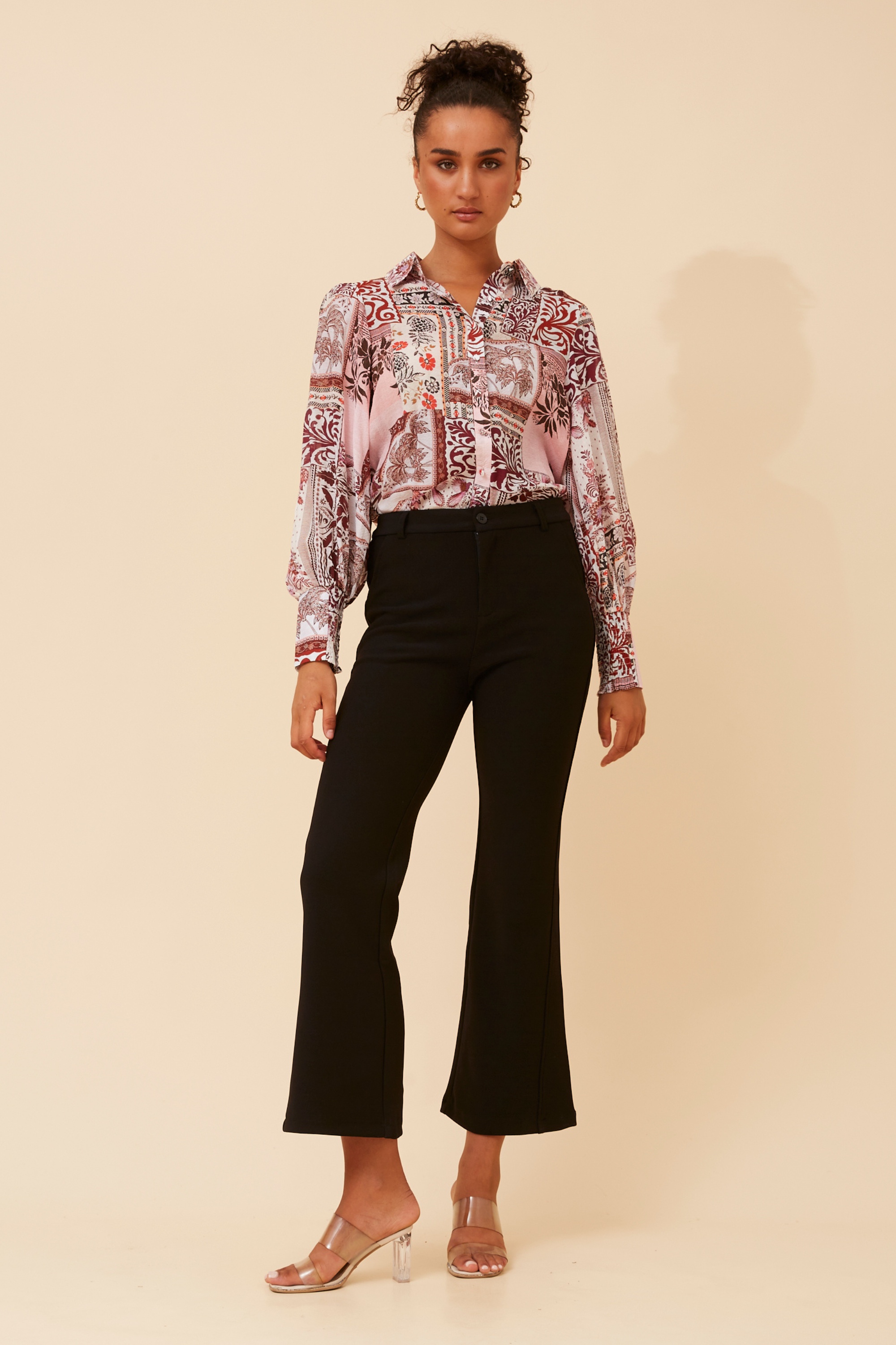 VELLE ABSTRACT PRINT SHIRT