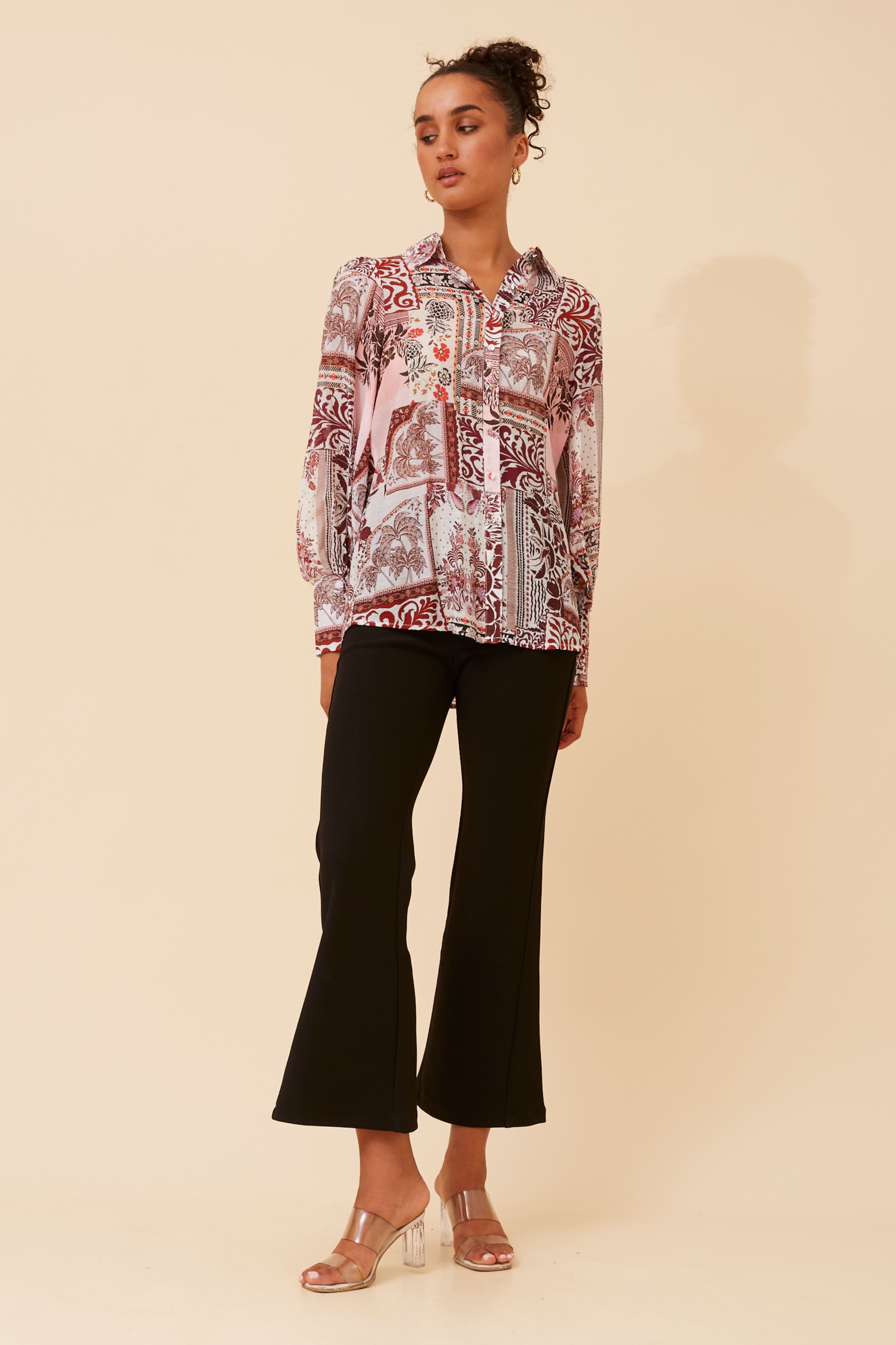 VELLE ABSTRACT PRINT SHIRT
