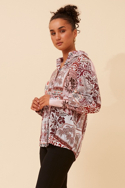 VELLE ABSTRACT PRINT SHIRT