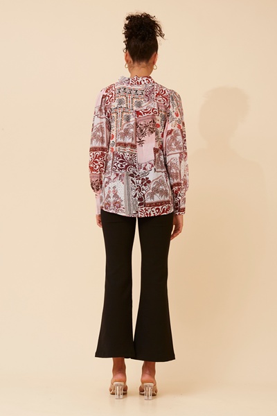 VELLE ABSTRACT PRINT SHIRT