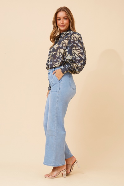 VELLE ABSTRACT PRINT TOP