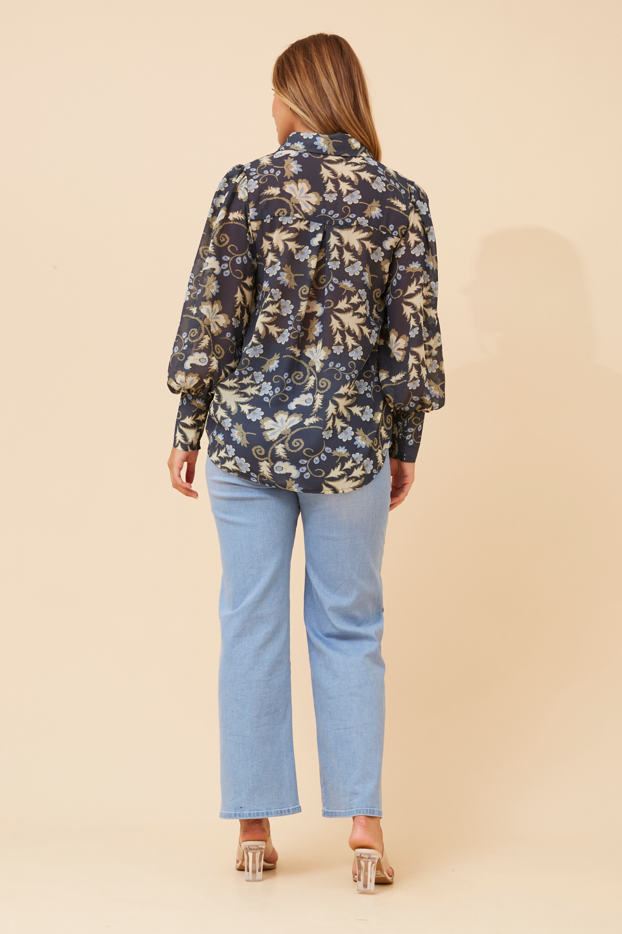 VELLE ABSTRACT PRINT TOP