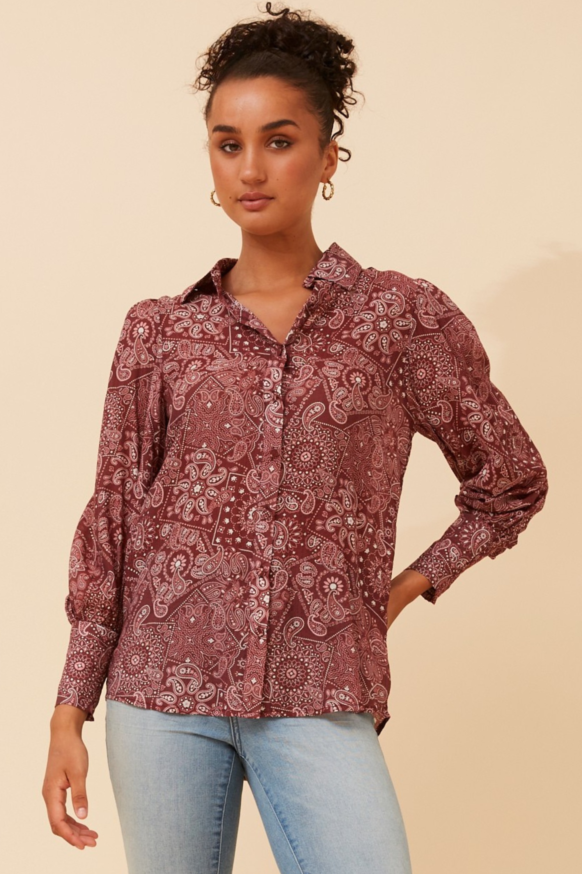 VELLE BANDANA PRINT SHIRT