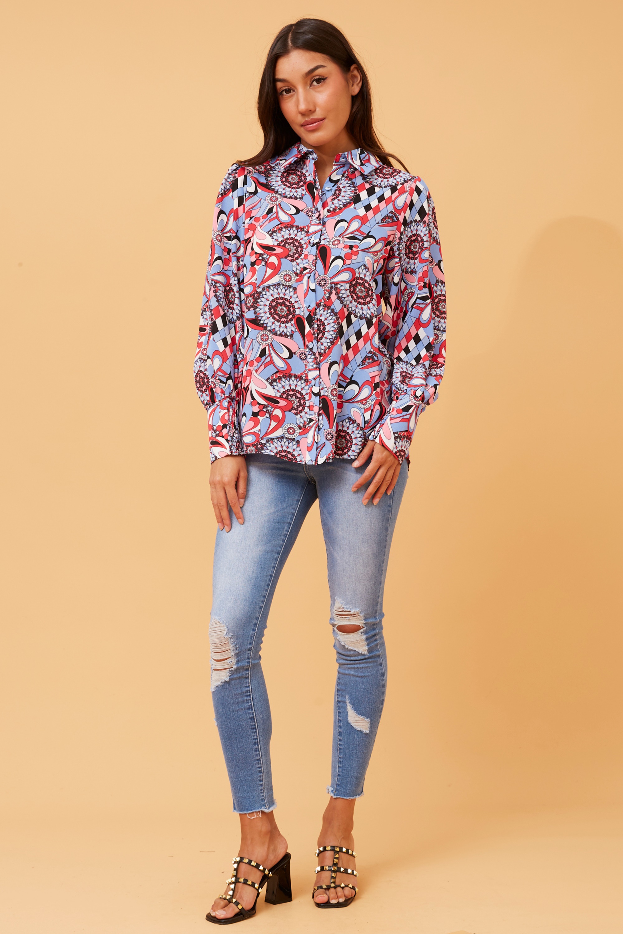 VELLE FLORAL BOHO SHIRT