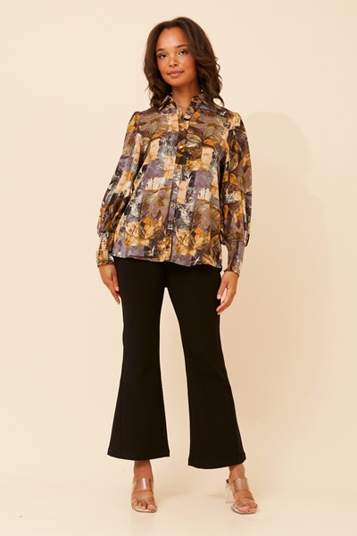VELLE PATCHWORK PRINT SHIRT