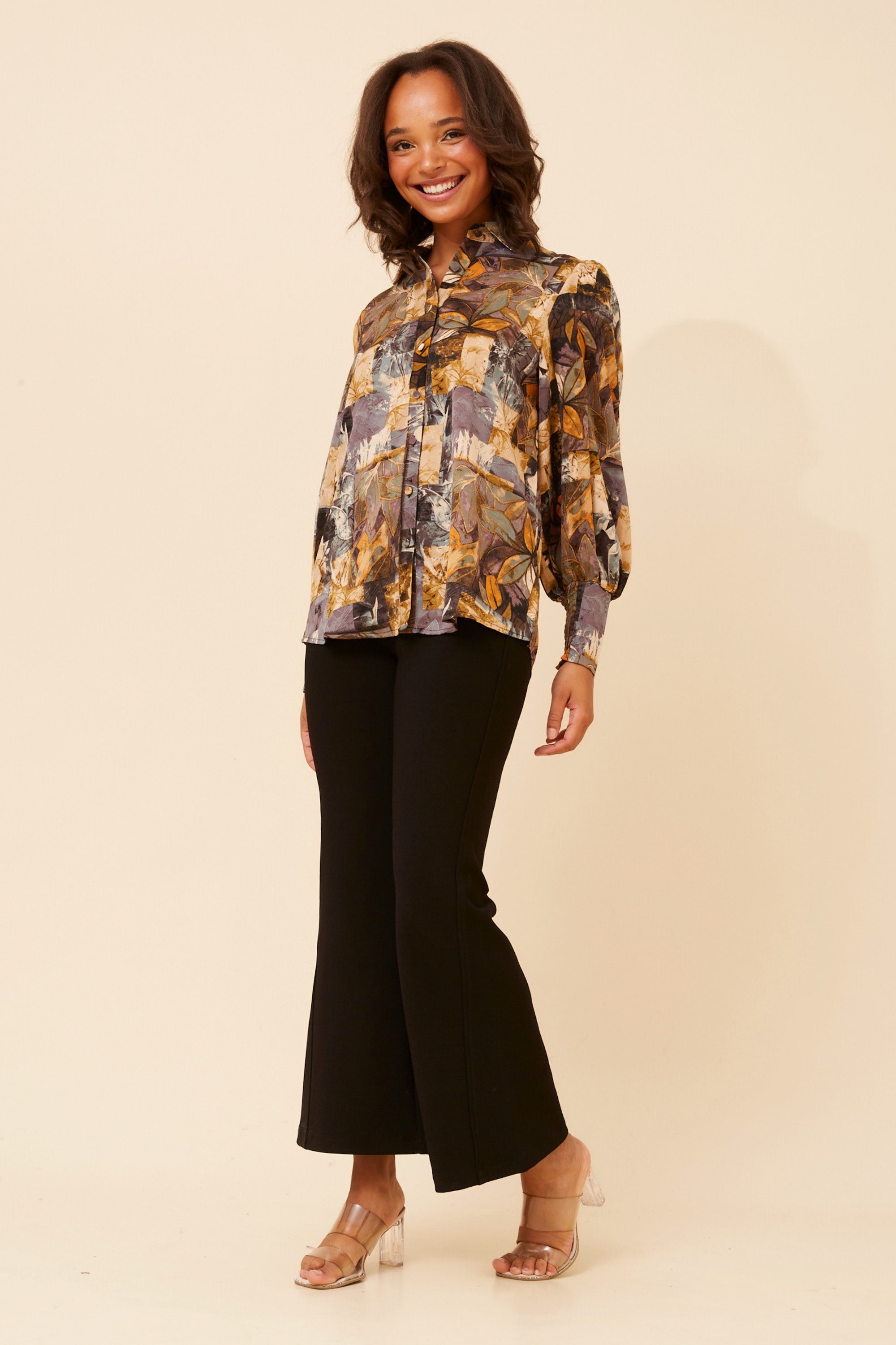 VELLE PATCHWORK PRINT SHIRT