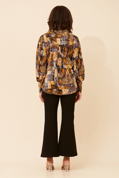 VELLE PATCHWORK PRINT SHIRT