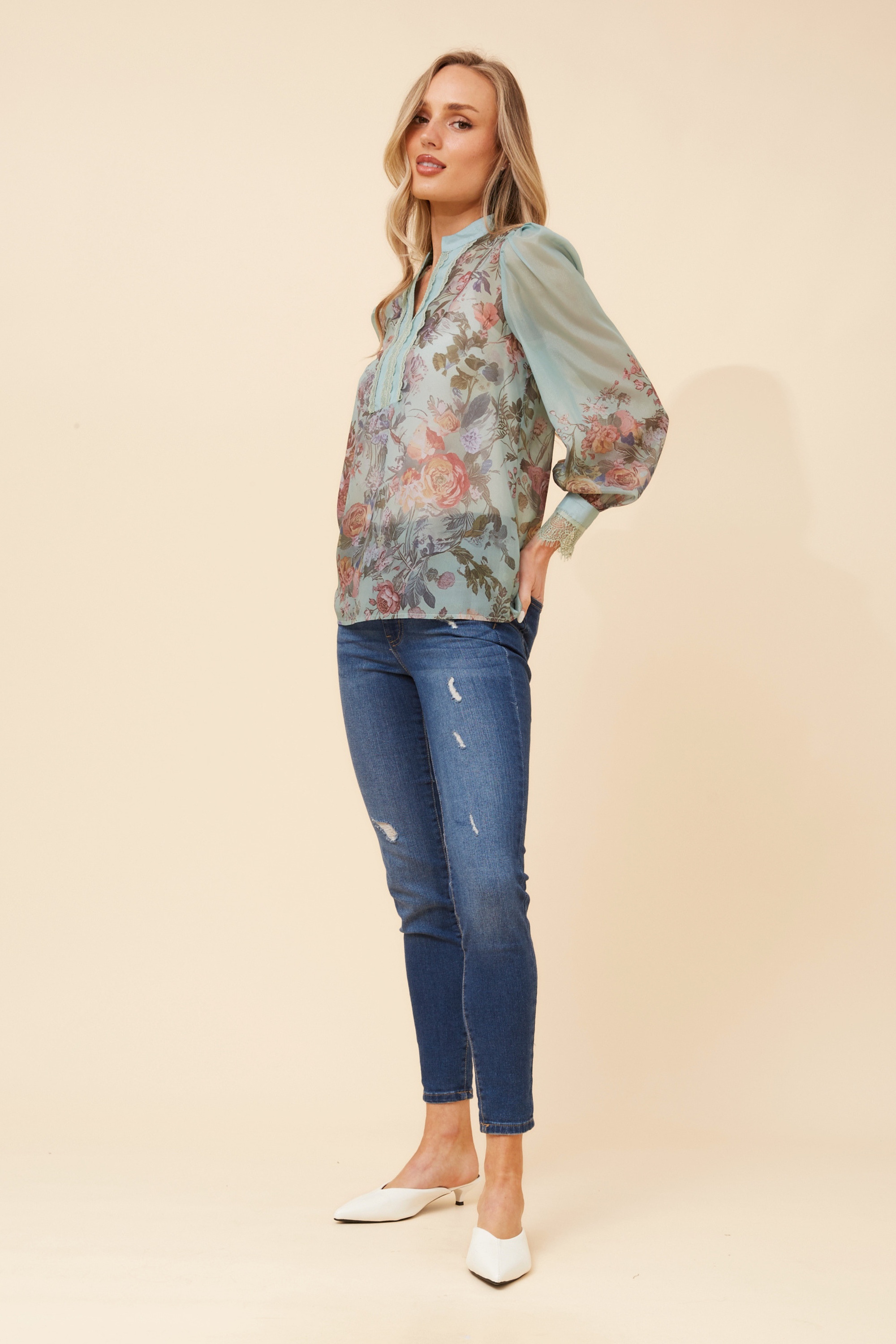 VENEZIA FLORAL PRINT BLOUSE