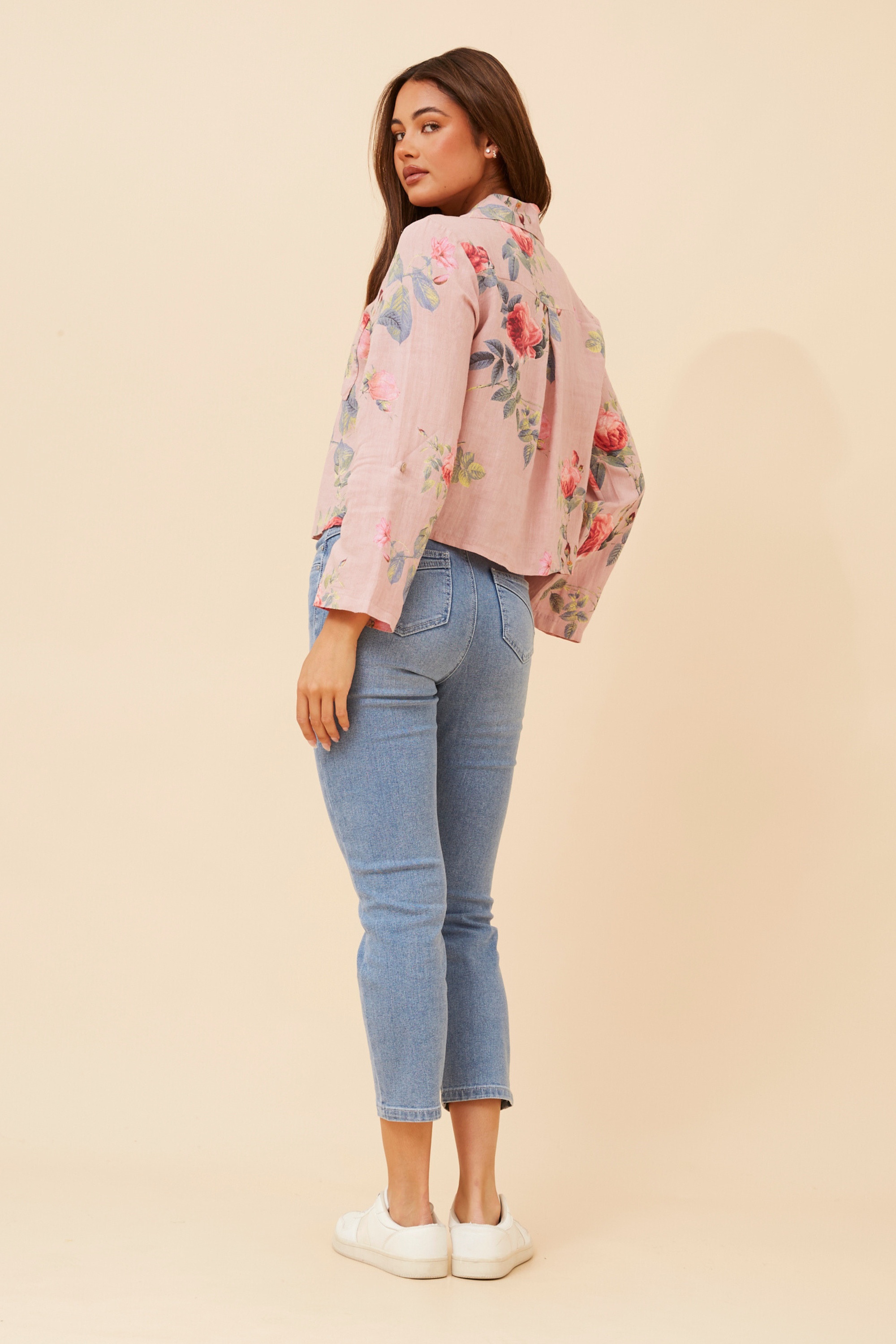 VERNICE FLORAL LINEN SHIRT