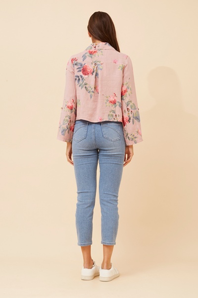 VERNICE FLORAL LINEN SHIRT