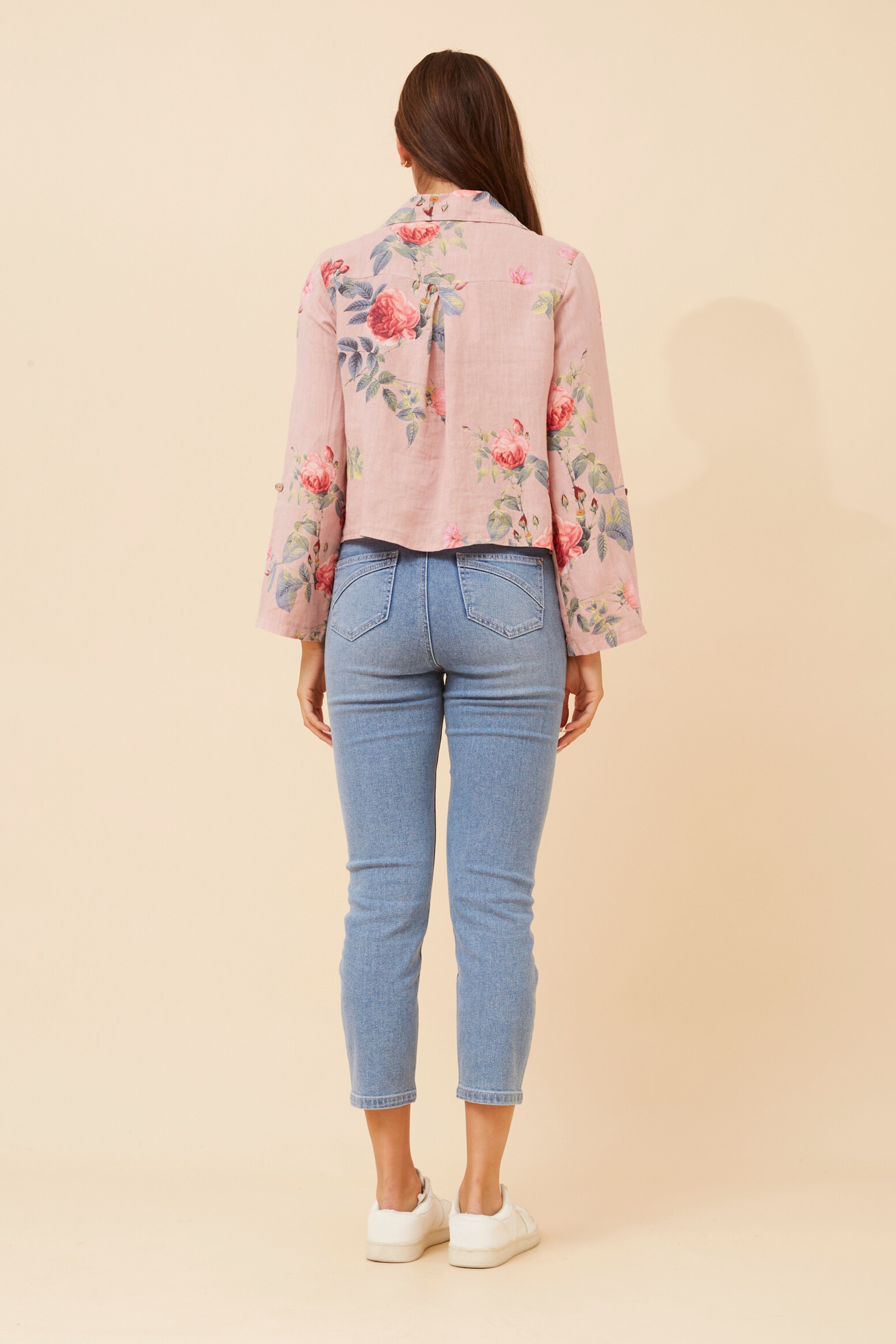 VERNICE FLORAL LINEN SHIRT
