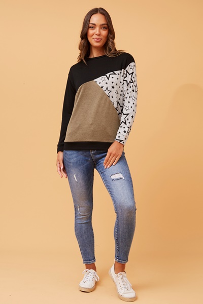 VESNA STAR PRINT TOP