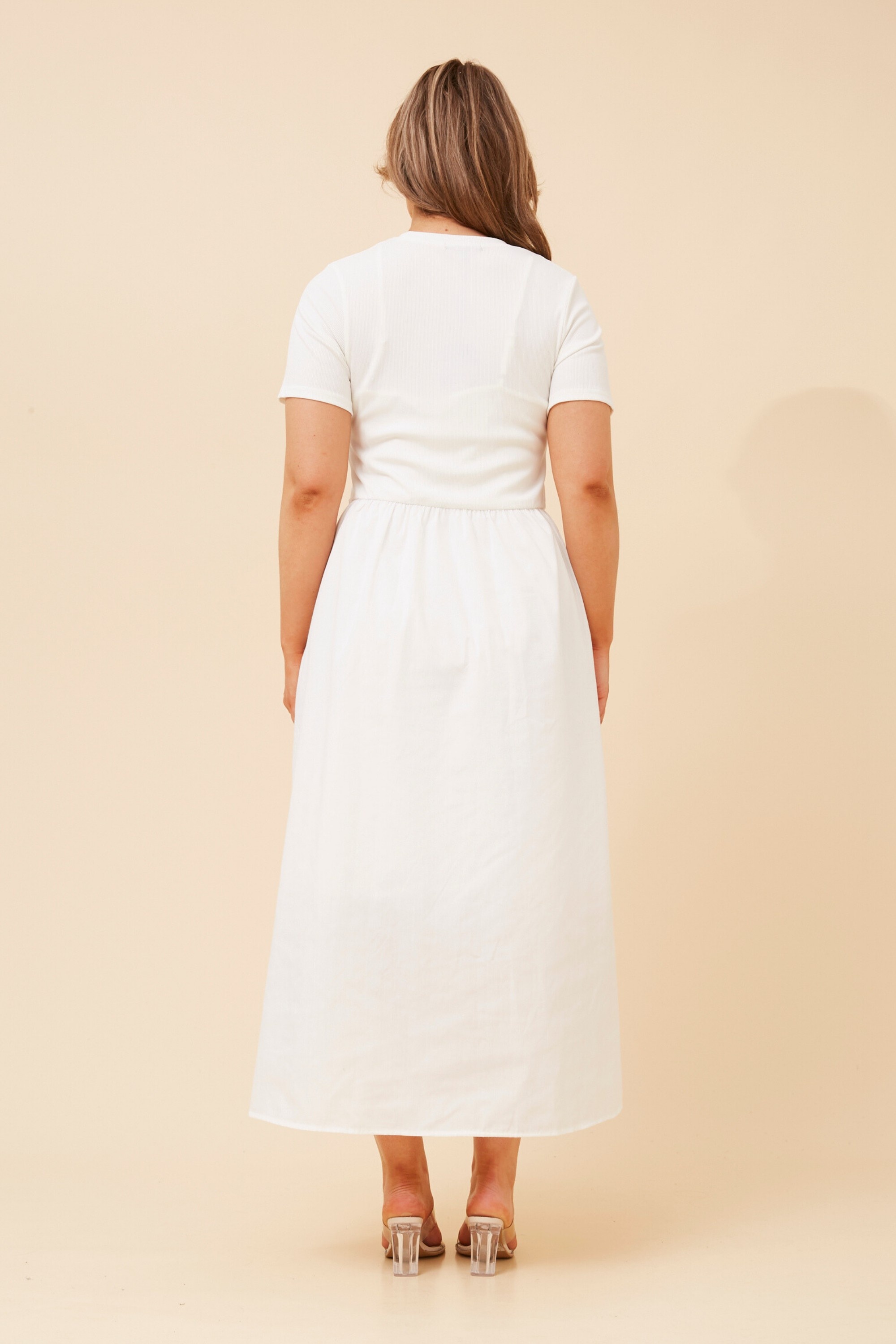 VIC DROP WAIST MIDI DRESS