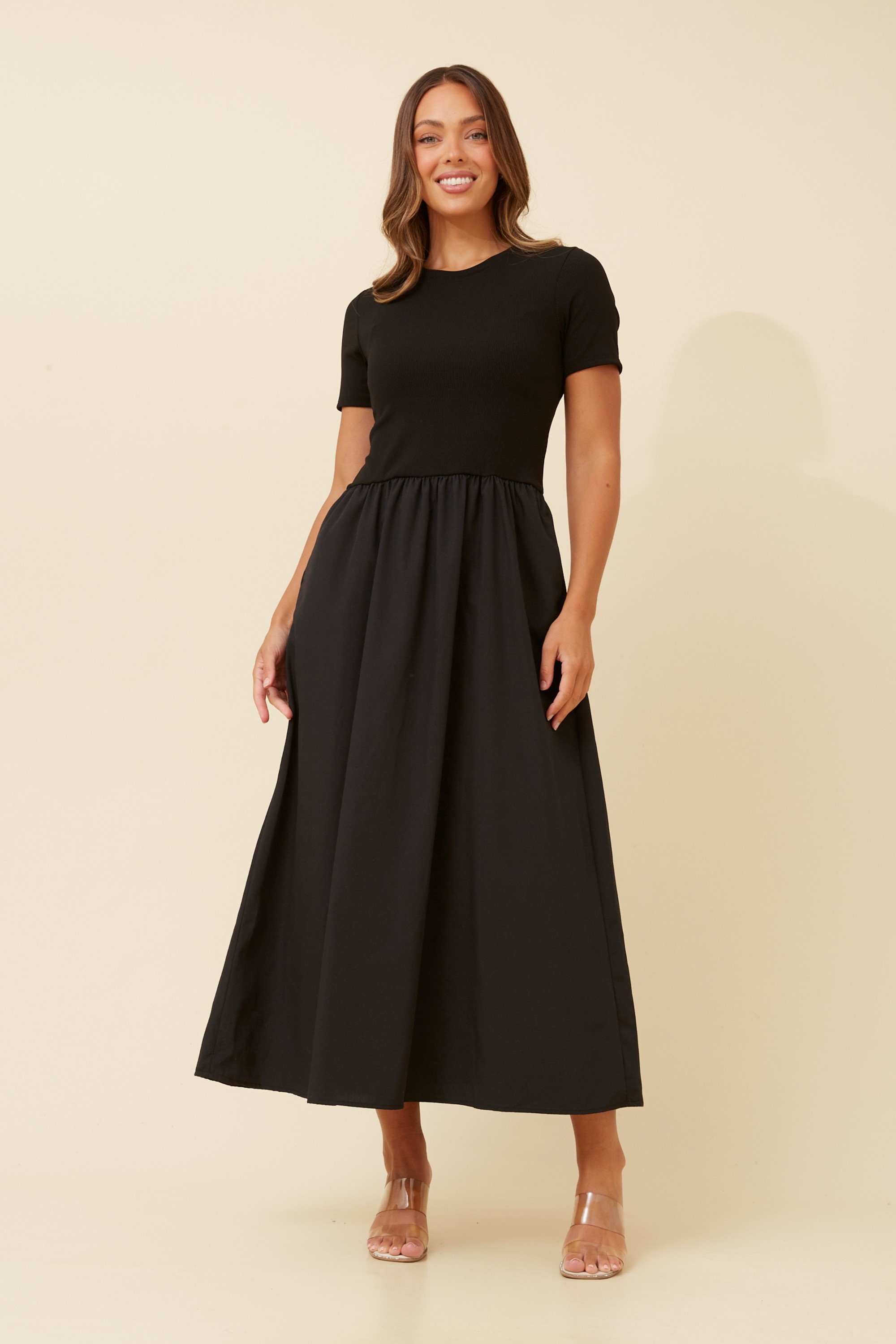 VIC T-SHIRT FIT AND FLARE DRESS