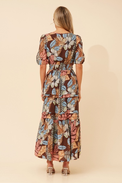 VIENNE TROPICAL PRINT MAXI DRESS