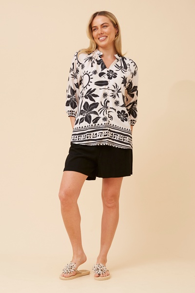 VIETTA BORDER PRINT TOP
