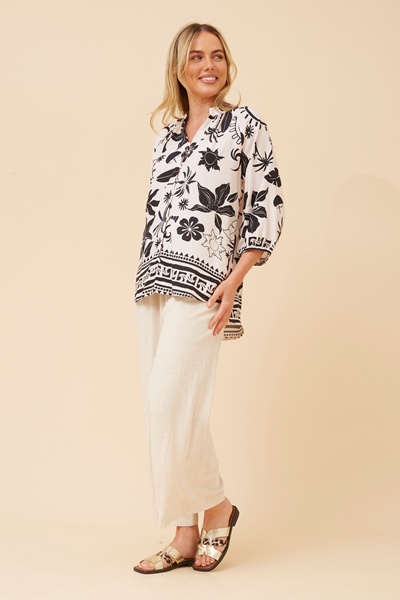 VIETTA BORDER PRINT TOP