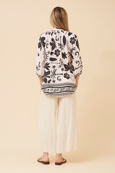 VIETTA BORDER PRINT TOP