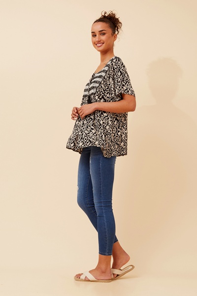 VIMALA ABSTRACT PRINT TOP