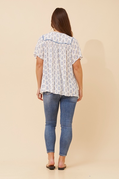 VIMALA ABSTRACT PRINT TOP