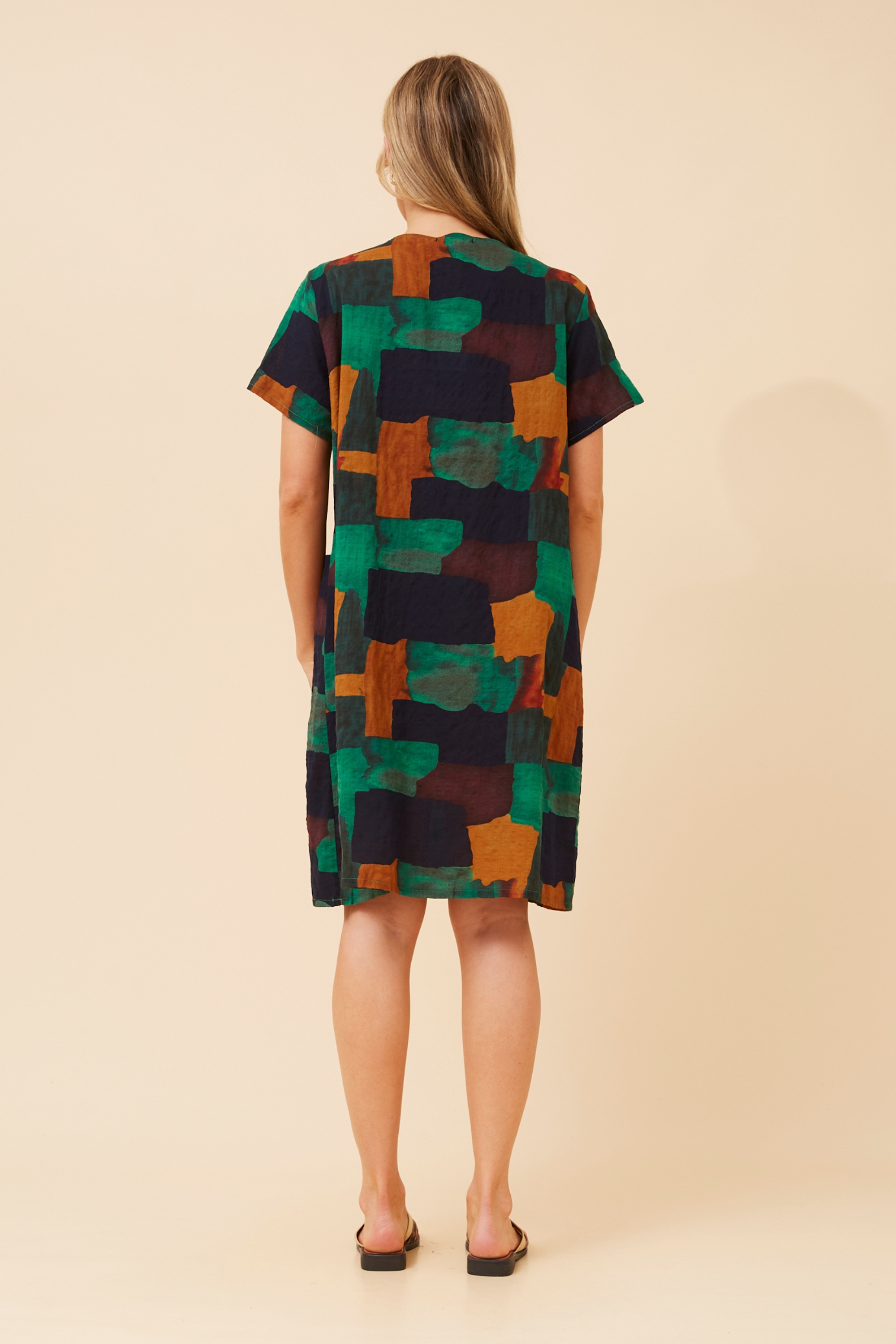 VINE ABSTRACT PRINT DRESS