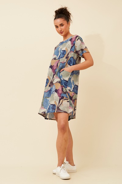 VINE ABSTRACT PRINT DRESS