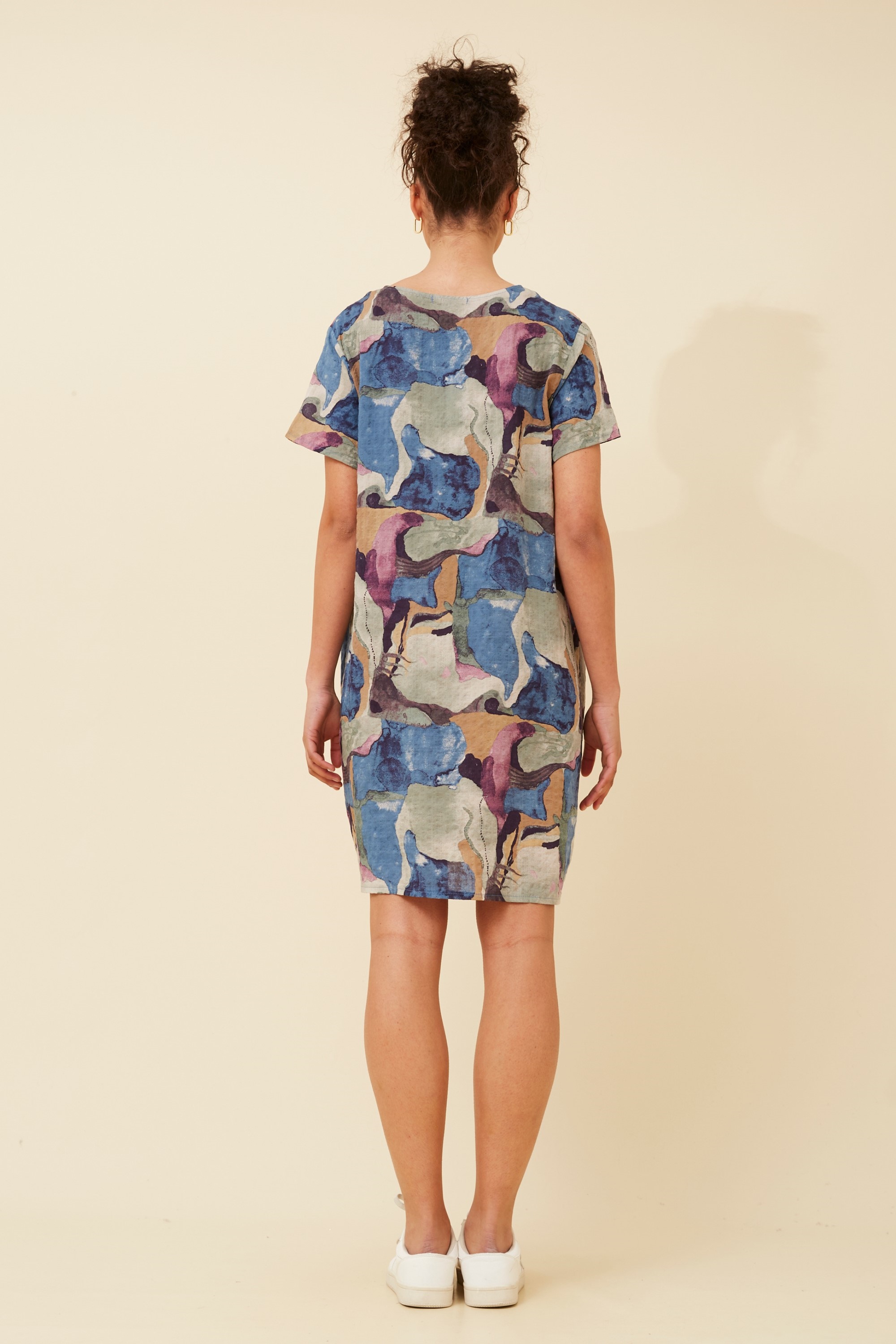 VINE ABSTRACT PRINT DRESS