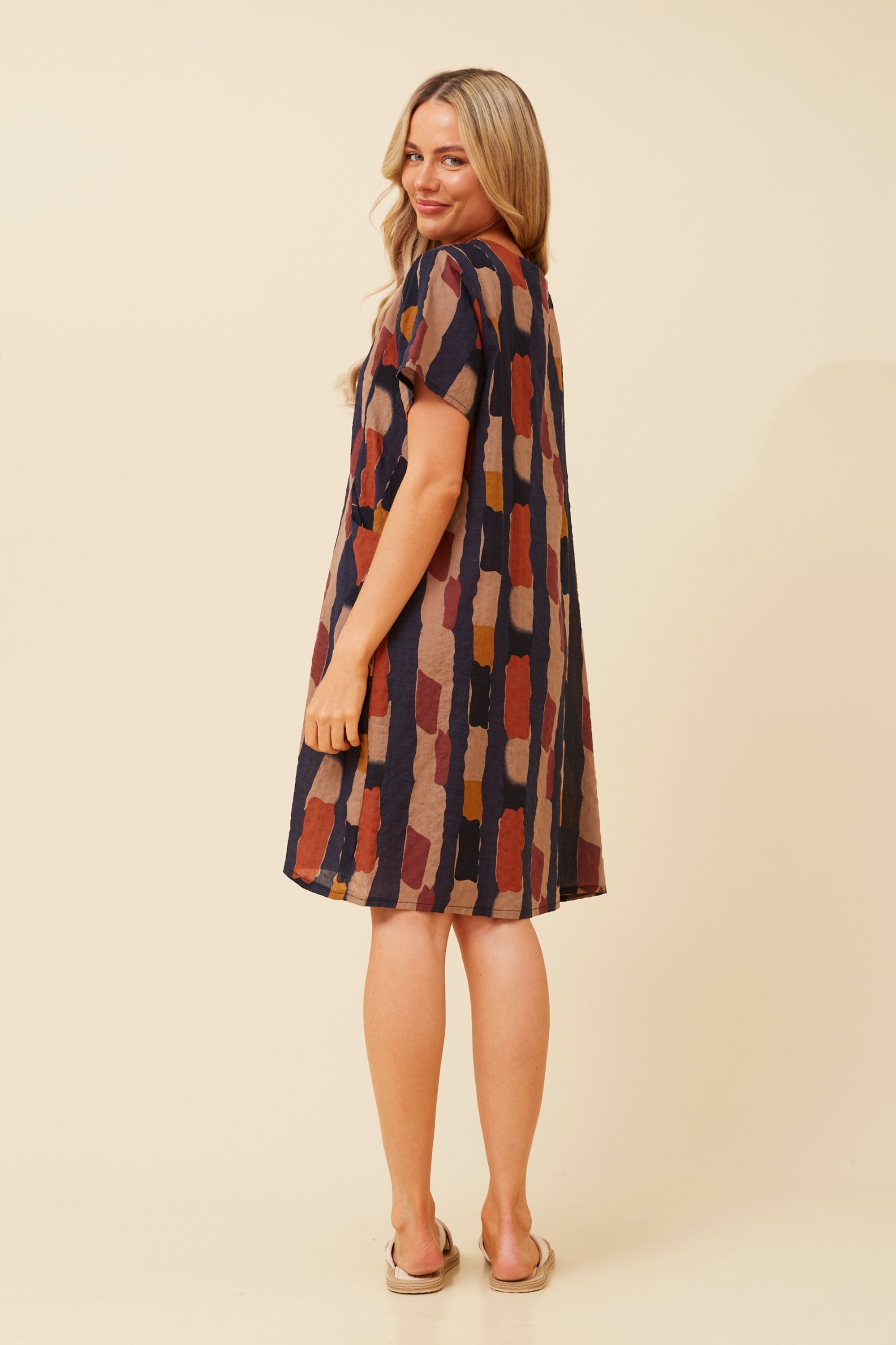 VINE ABSTRACT PRINT DRESS